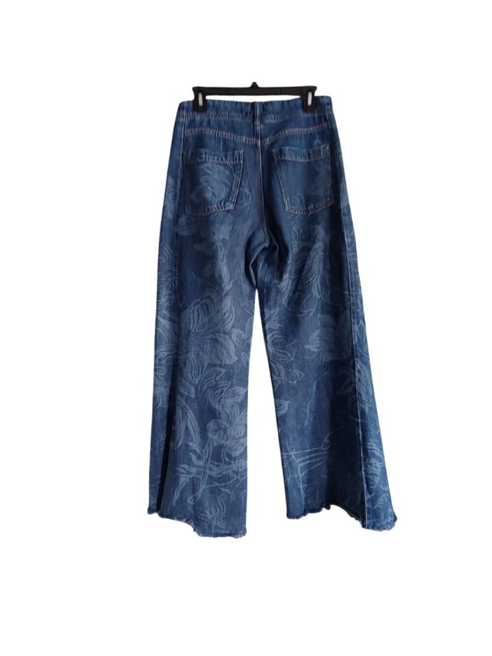 Pilcro Anthropologie Floral Wide Leg Jeans Hippie Festival Y2K Boho Retro 27 - Picture 3 of 11
